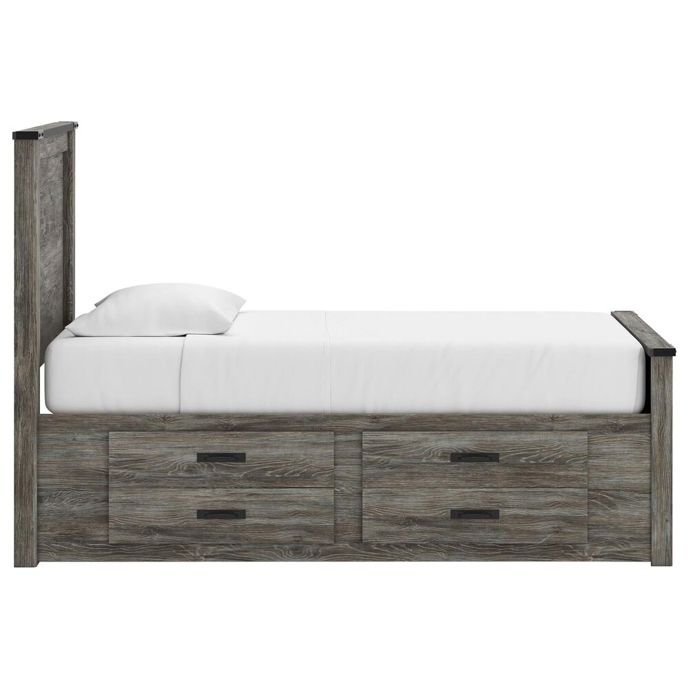 Ashley Frandern 6-Piece Twin Panel Storage Bedroom Set in Rustic Warm Gray, , large