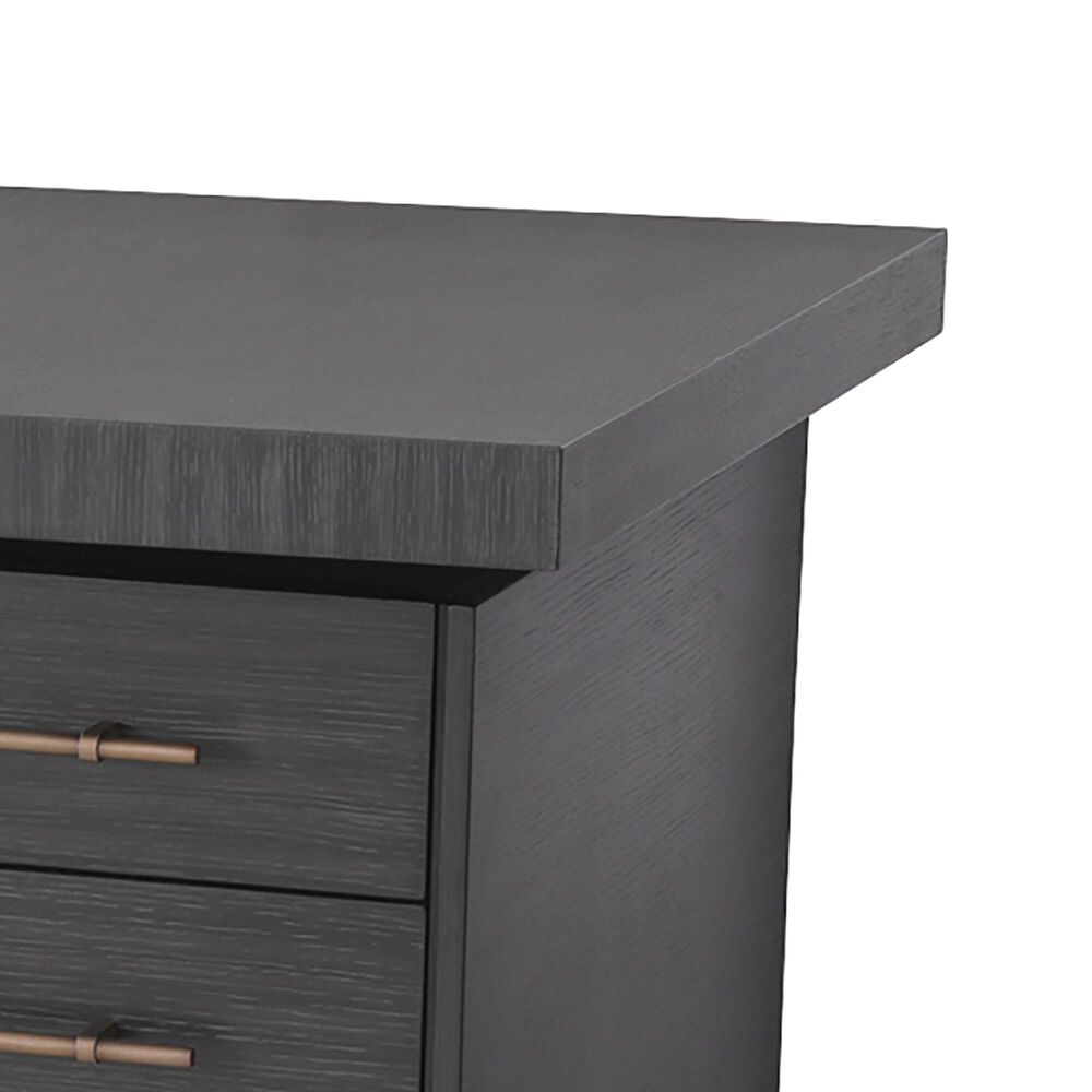 Eichholtz Canova Desk in Charcoal Grey Oak and Brushed Brass, , large