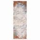 Surya Solar 3" x 8" Orange, Saffron, Red, Sky Blue, White, Gray and Charcoal Runner, , large