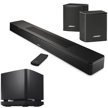 Bose Smart Soundbar 600 + Module 500 10" Wireless Subwoofer in Black Home Theater Surround System, , large