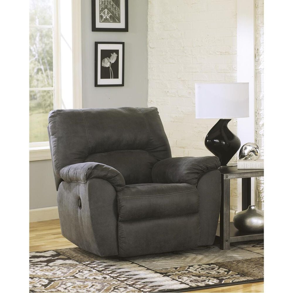 Ashley Tambo Manual Rocker Recliner in Pewter, , large