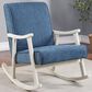 OSP Home Gainborough Rocker with Antique White Frame in Navy, , large
