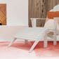 Linon Home Decor Adirondack Patio Ottoman in White, , large