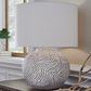 Ashley Vien Terracotta Table Lamp in Distressed White, , large
