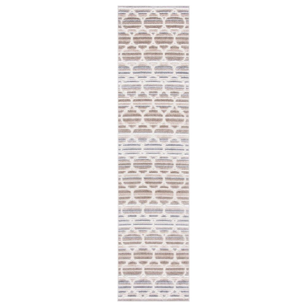 Safavieh Cabana CBN333F 2"2" x 9" Grey and Ivory Indoor/Outdoor Performance Runner, , large