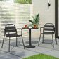 Hearth and Haven Terra Nova 3-Piece Outdoor Bistro Set in Matte Black, , large