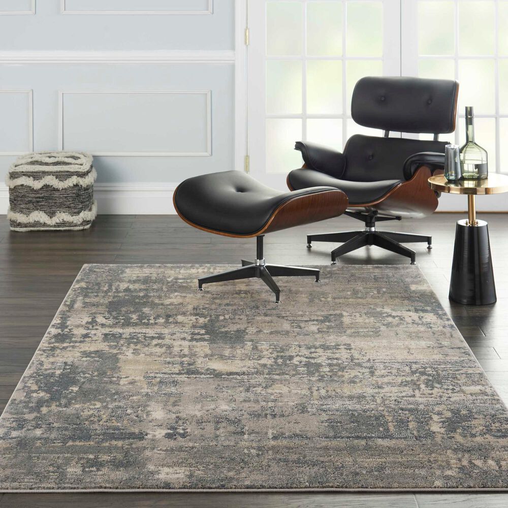 Nourison Quarry 3&#39; x 5&#39; Grey and Beige Area Rug, , large