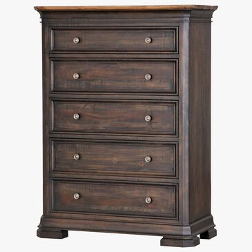 Napa Furniture Design Grand Louie 5-Drawer Chest in Misty Night and Wheat, , large