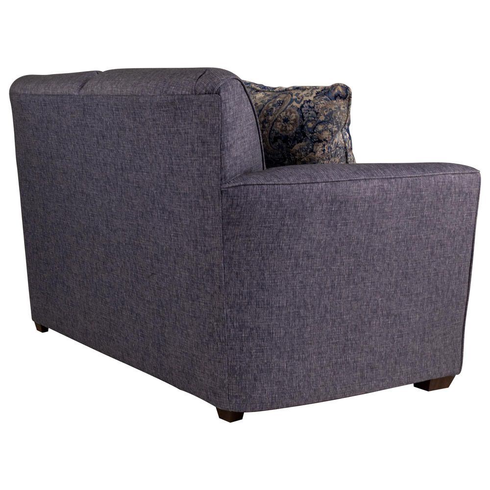Flexsteel Lakewood Loveseat in Indigo Blue with Two Toss Pillows ...