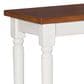 Linon Home Decor Willow Dining Bench in Honey Brown and Vanilla White, , large