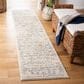Safavieh Tulum TUL271A 2" x 11" Ivory and Grey Runner, , large