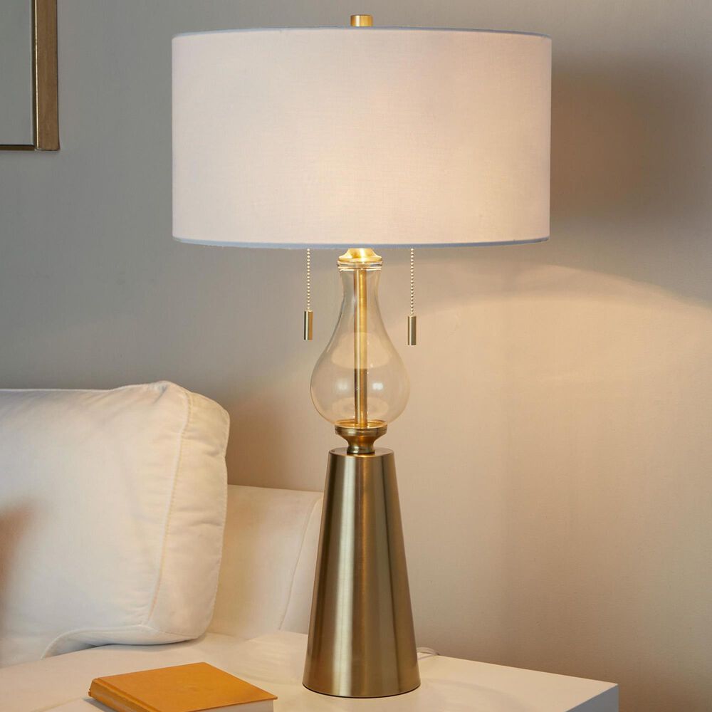 Grandview Gallery Rook Table Lamp in Gold and Clear, , large