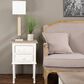 Baxton Studio Anjou 2-Drawer Nightstand in White and Natural, , large