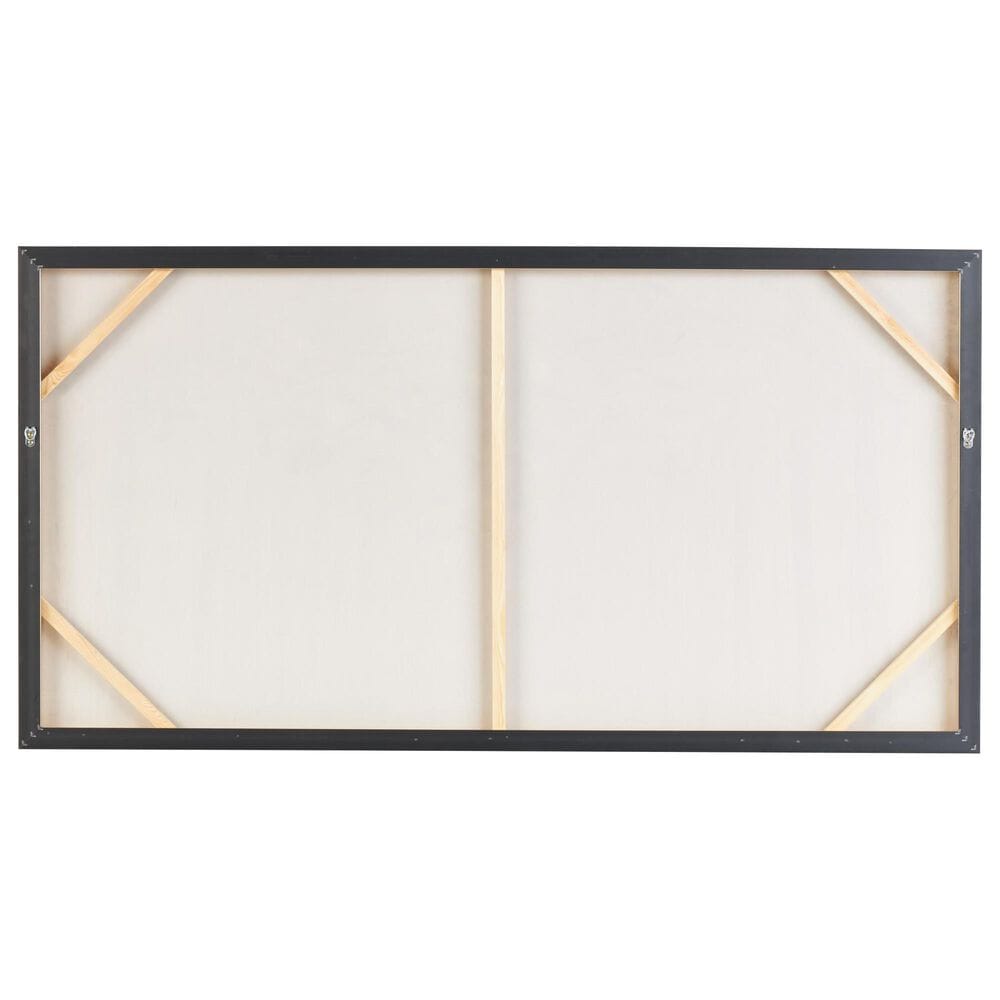 Maple and Jade 31&quot; x 58&quot; Canvas Forest Landscape Framed Wall Art in Gray, Gold and Brown, , large