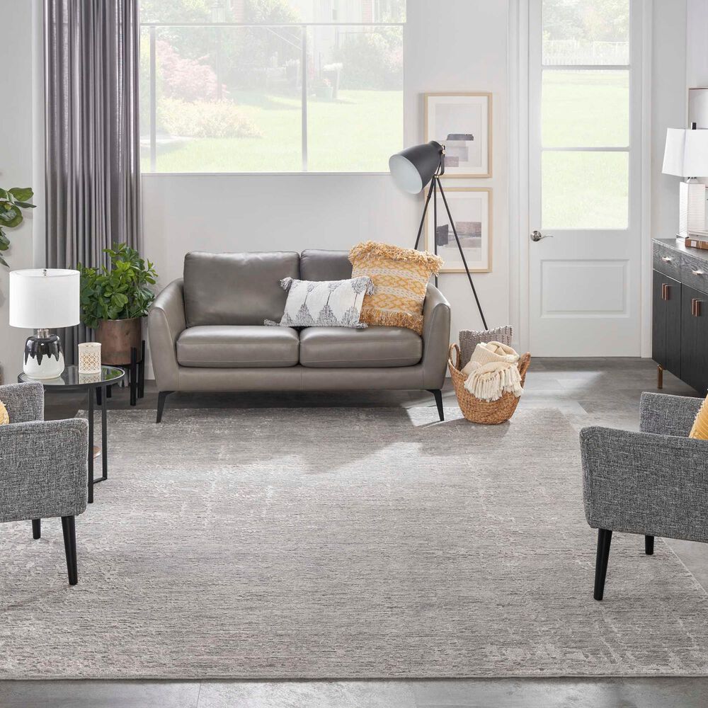 Nourison Luna 9&#39;9&quot; x 13&#39;9&quot; Grey and Silver Area Rug, , large