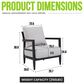Hearth and Haven Outdoor Lounge Chair with Ember Black Frame in Cast Silver, , large
