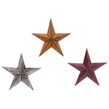 Maple and Jade 13" x 13" Outdoor Wall Decor in Red, Yellow and Silver (Set of 3), , large