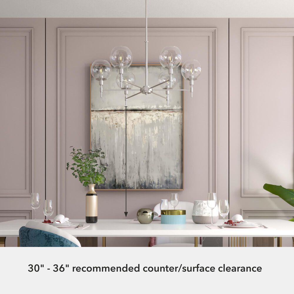 Hunter Xidane 6-Light Chandelier in Brushed Nickel, , large