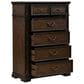 Belle Furnishings Provence Park 5-Piece King Upholstered Shelter Bedroom Set in Chateau Brown, , large