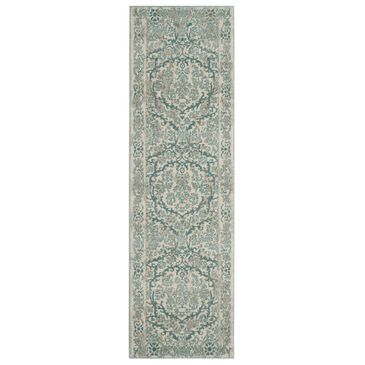 Safavieh Evoke EVK242C-27 2"2" x 7" Ivory/Light Blue Runner, , large