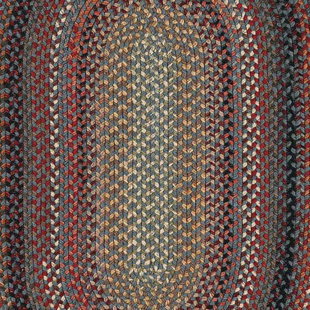 Capel Americana 0346-400 7&#39; x 9&#39; Oval Colony Blue Area Rug, , large