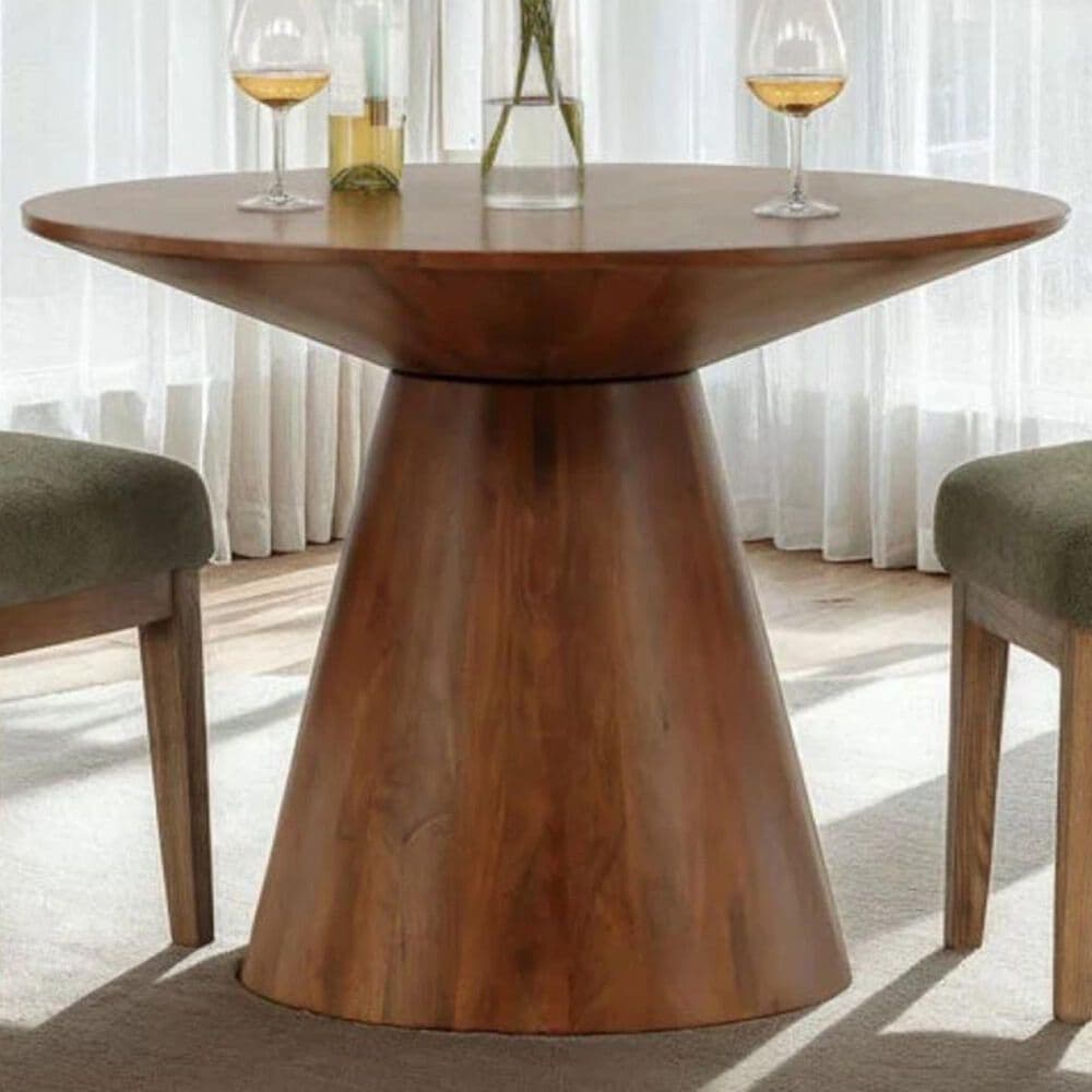 Blue Sun Designs Carrera Dining Table Base in Medium Brown, , large
