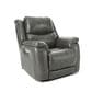HomeStretch Zero Gravity Leather Power Recliner with Power Headrest in Black, , large