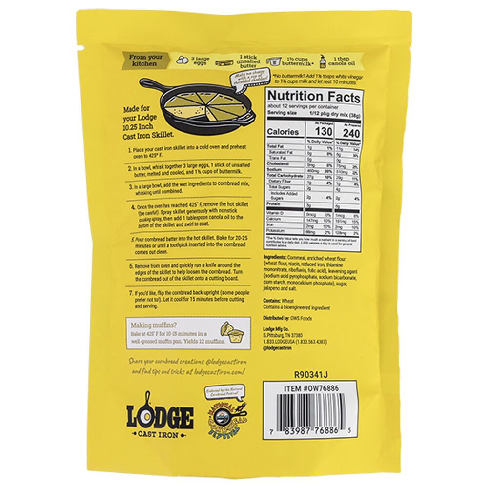 Lodge Hot Shot Jalapeno Skillet Cornbread Mix - Hotshot Jalapeno, , large