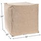 Howard Elliott Komodo Square Pouf in Sand, , large