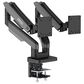 MSI Full-Motion Dual Monitor Mount for 17"-35" Screen in Matte Black and Painted Grey, , large