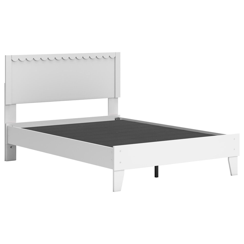 Ashley Hallityn Full Panel Platform Bed in Matte White, , large