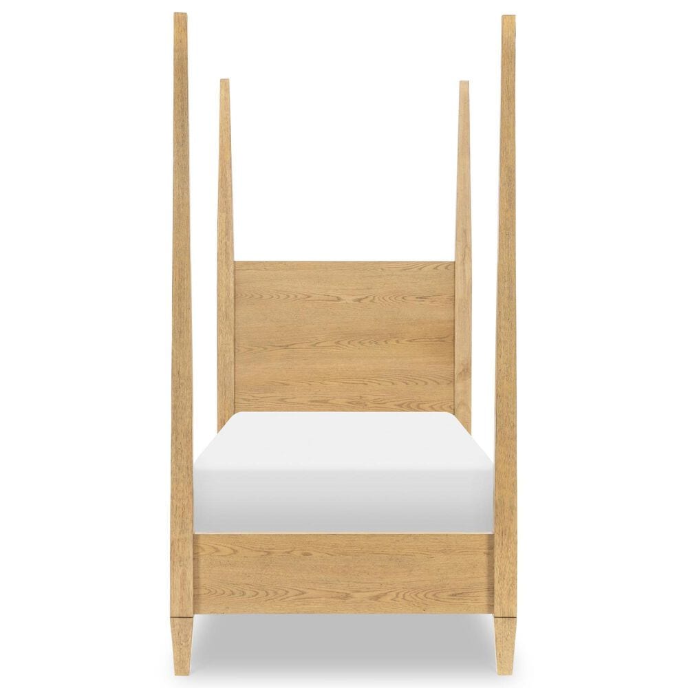 St Claire Home Today's Traditions Twin Platform Poster Bed in Natural Hickory, , large