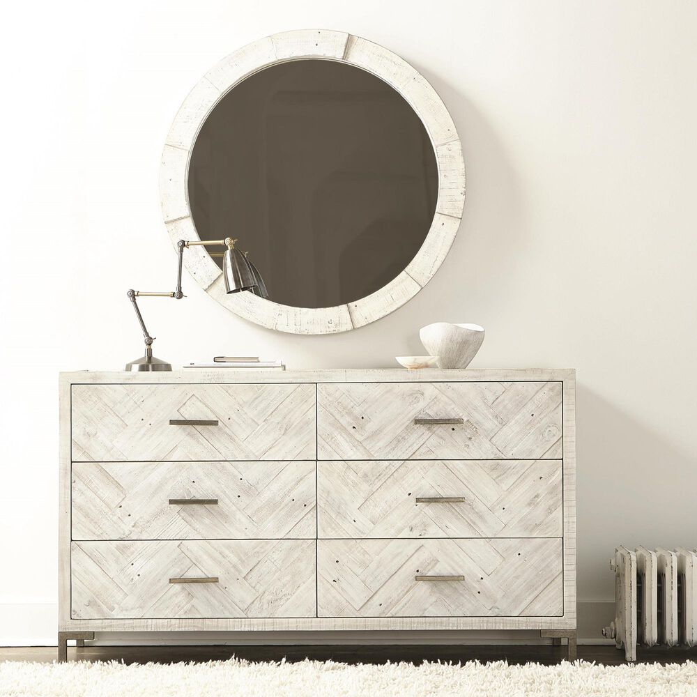 Bernhardt Highland Park Piper Mirror in Brushed White, , large