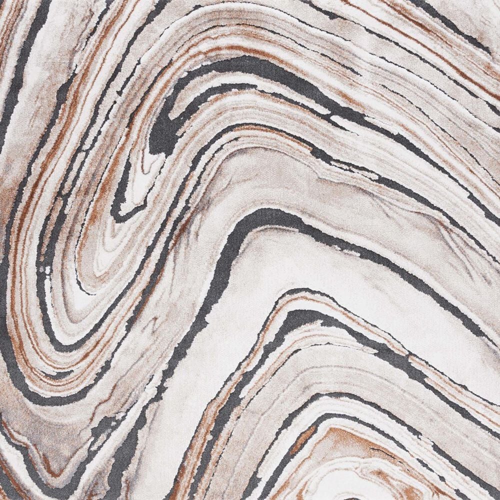 Safavieh Cyrus Shag CYR138A 6&#39;7&quot; Square Beige and Rust Area Rug, , large