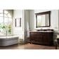 James Martin Vanities Brookfield 60" Single Bathroom Vanity in Burnished Mahogany with 3 cm Carrara White Marble Top and Rectangle Sink, , large