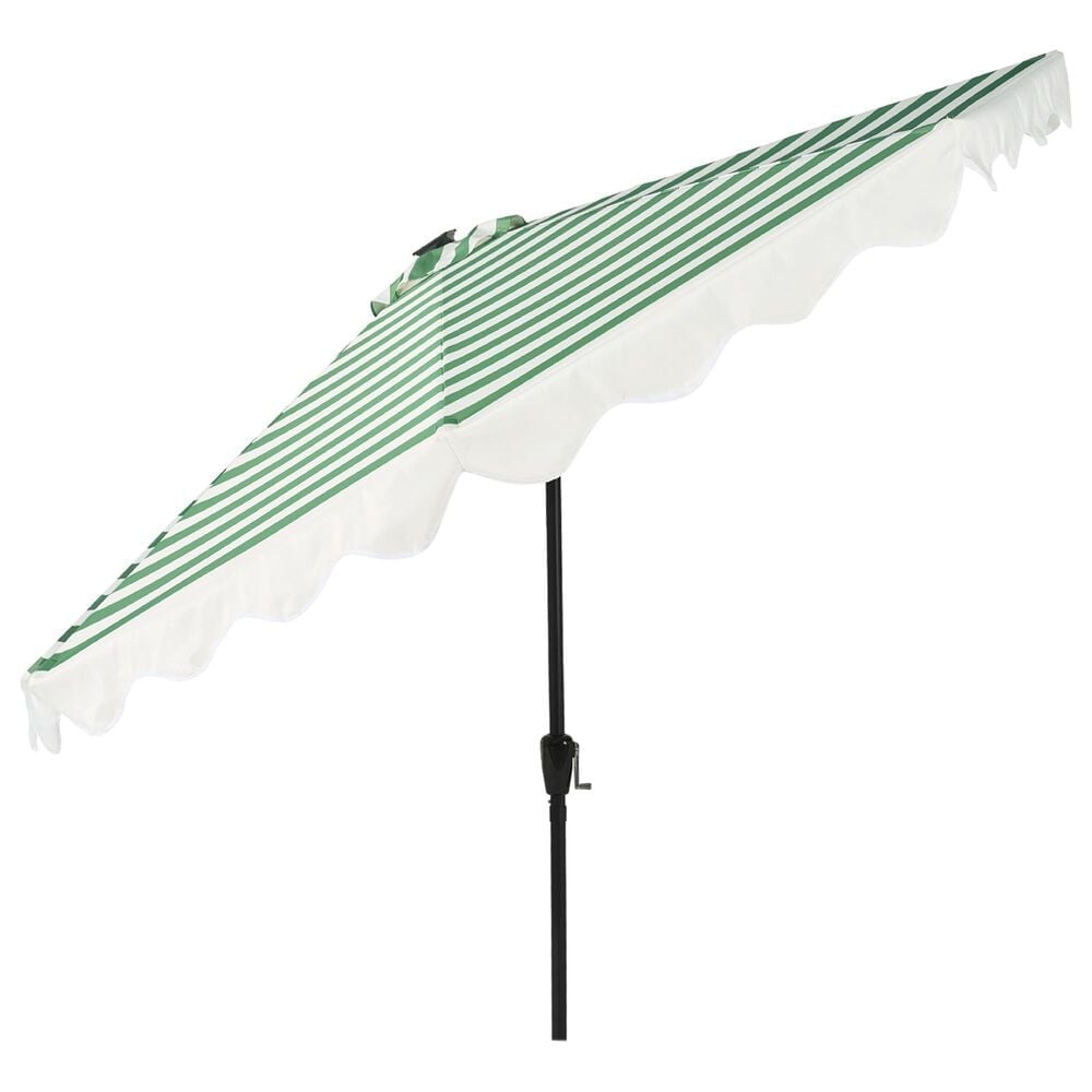 HOMLUX 10" Patio Umbrella with Adjustable Tilt and Scalloped Edge in Green, , large