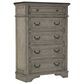 Ashley Lodenbay 5 Drawer Chest in Antiqued Gray and Walnut Brown, , large