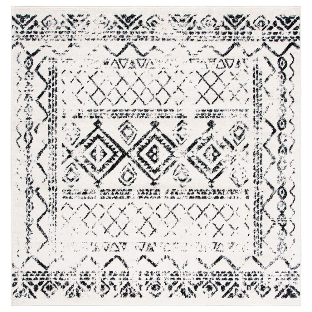 Safavieh Tulum TUL268D 6"7" Square Ivory and Black Area Rug, , large