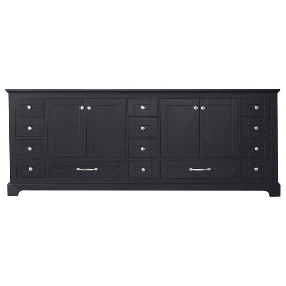 Lexora Home Dukes 84&quot; Double Bathroom Vanity in Espresso with 2 cm White Carrara Marble Top and Rectangular Sinks, , large