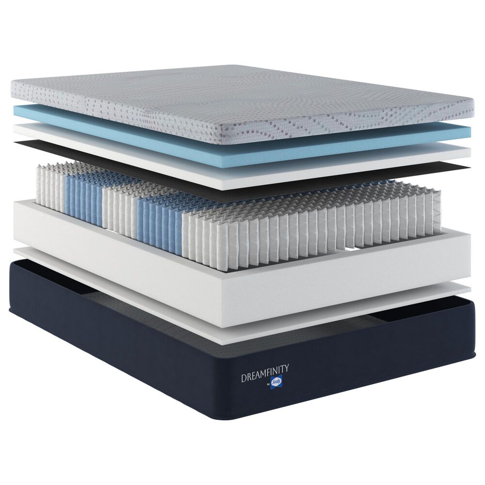Dreamfinity by Sealy Hybrid 2 Medium Twin Mattress with High Profile Box Spring, , large