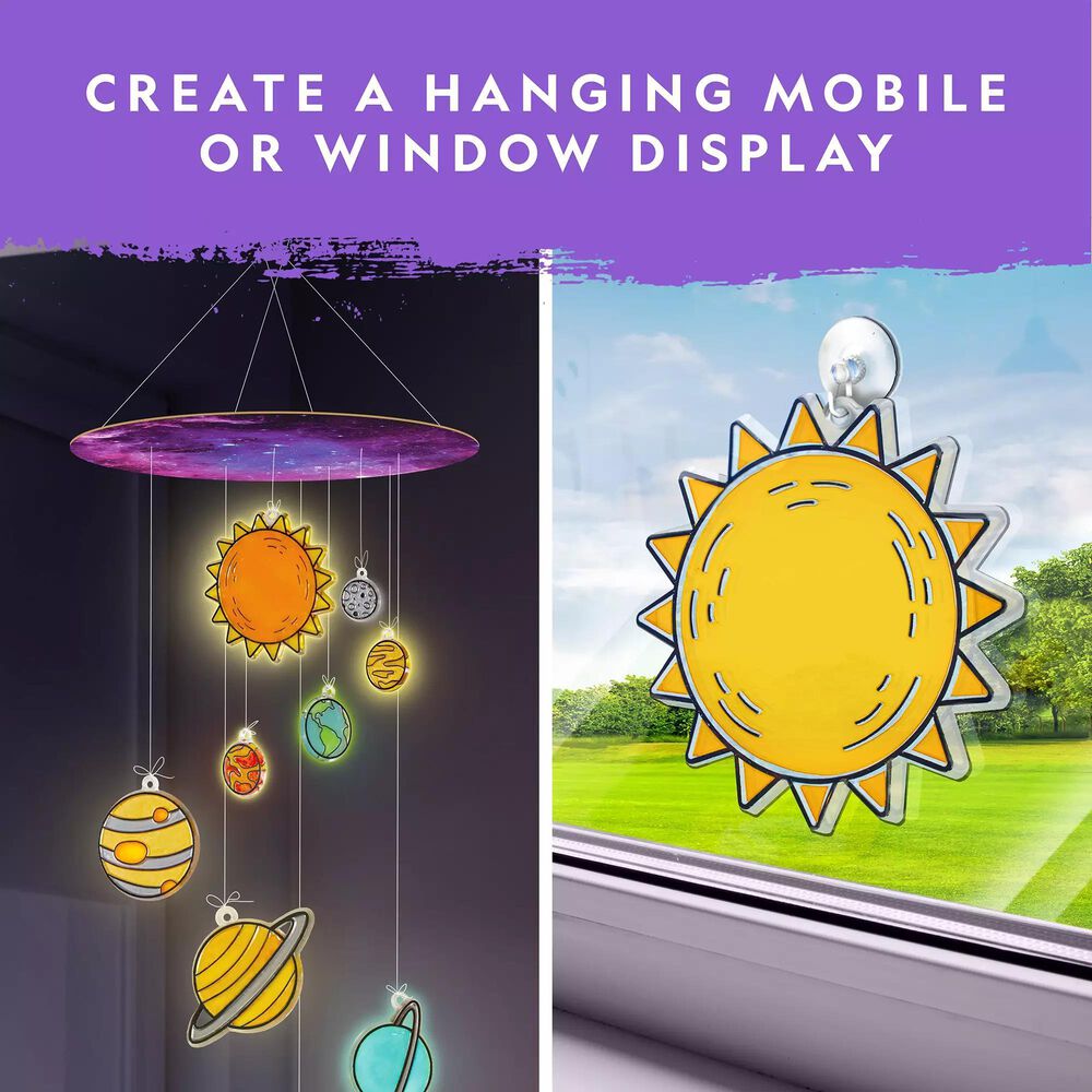 National Geographic Stained Glass Solar System Craft Kit, , large