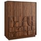 Modway Bulwark 3-Door Wardrobe Closet in Walnut, , large