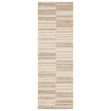 Chris Loves Julia x Loloi Chris 2" x 5" Ivory and Clay Area Rug, , large