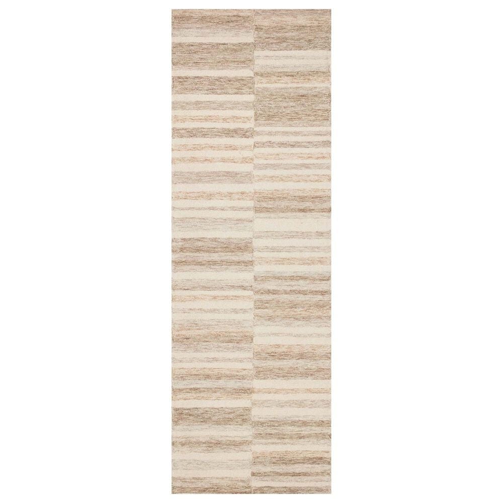Chris Loves Julia x Loloi Chris 2" x 5" Ivory and Clay Area Rug, , large