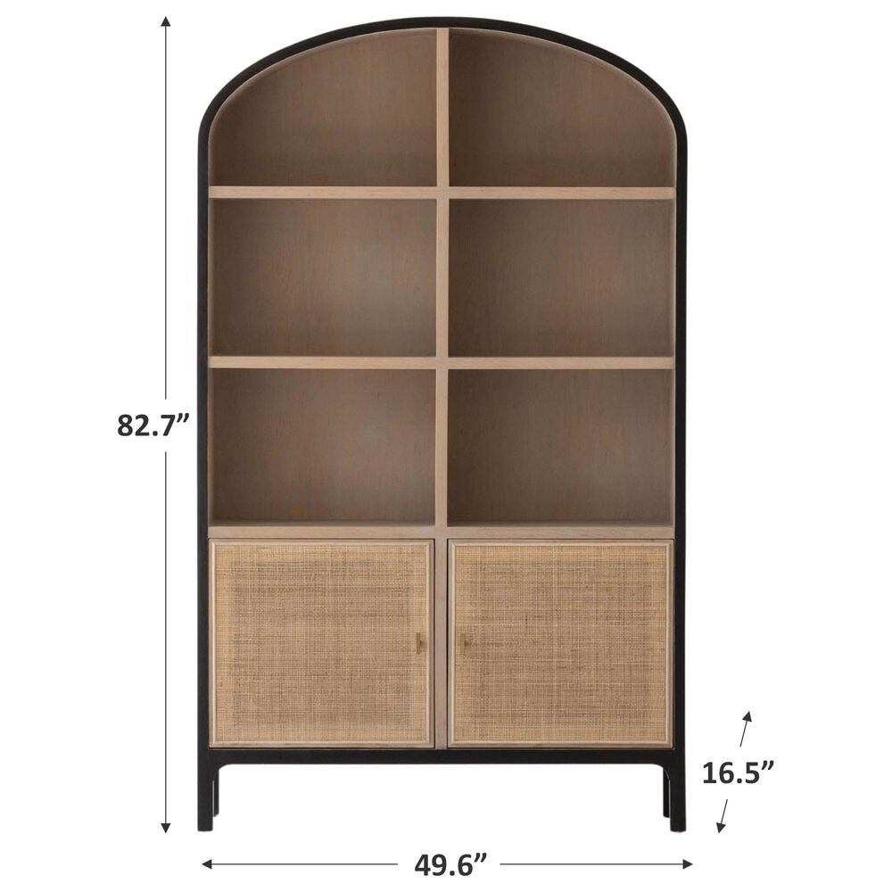 37B Pietro Tall Cabinet in Black Brushed and Natural, , large