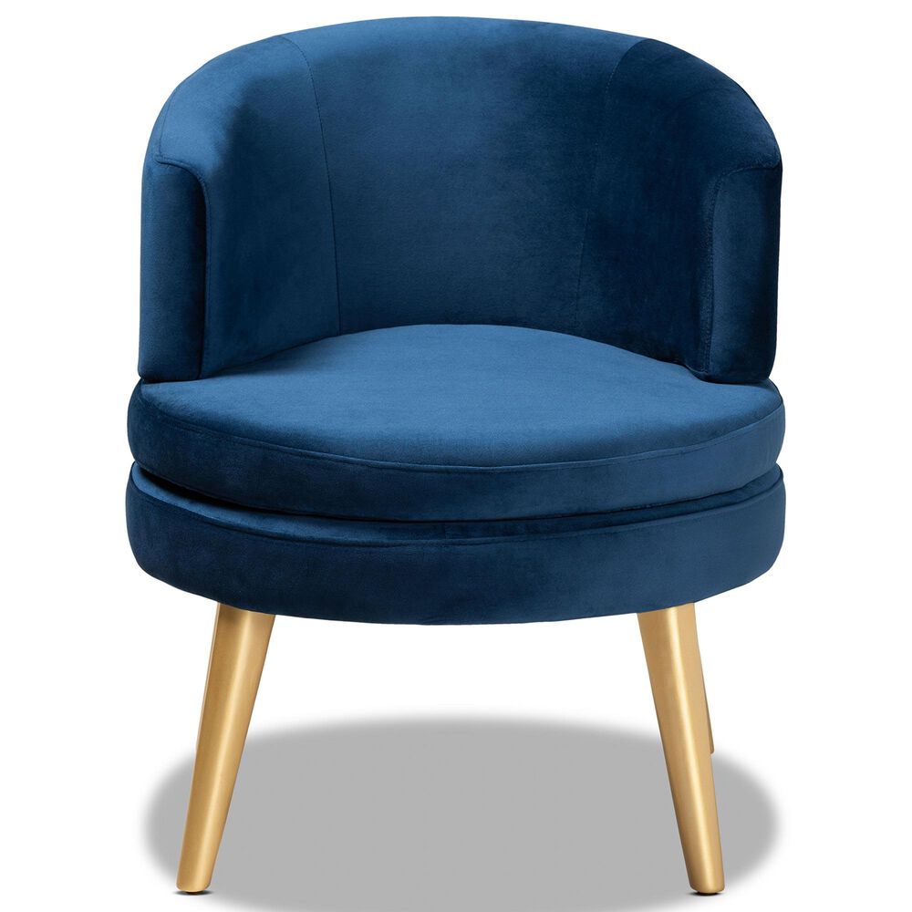 Baxton Studio Baptiste Accent Chair in Navy Blue, , large