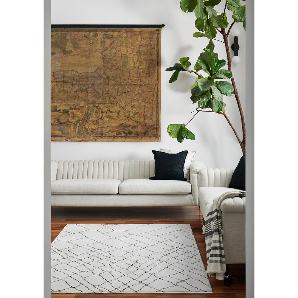 Momeni Noho Geometric 5&#39;3&quot; x 7&#39;6&quot; Ivory Area Rug, , large