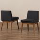 Baxton Studio Nexus Side Chair with Dark Grey Cushion in Walnut Brown (Set of 2), , large