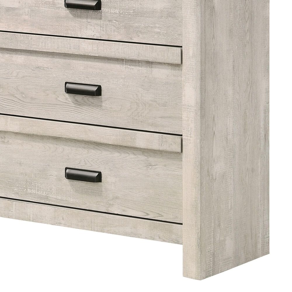 Crown Mark Valor 6-Drawer Dresser and Mirror in Light Gray, , large