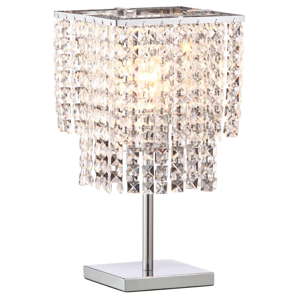 Zuo Modern Falling Stars Table Lamp in Chrome and Crystal, , large